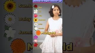 10 Flower Names in English  | Kids English Words | Adi Keshari Connection #shorts