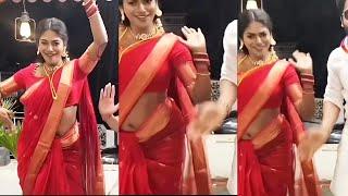 Tamil Serial Actress Vinusha Unseen Navel Slip