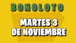 Resultado del sorteo Bonoloto del Martes 3 de Noviembre  de 2020