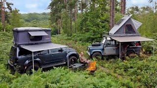 Wild Truck Camping - A Rainy Night in a Bracken Jungle