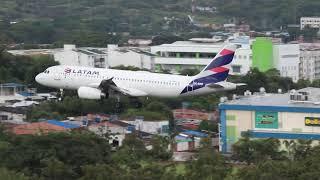 espectacular aterrizaje del a320de Latam, esta mañana en Neiva.