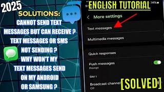 Cannot Send Text Messages But Can Receive || Text Messages Not Sending Android/Samsung[Fixed]