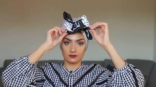 Bow Turban Tutorial With Roua. طريقه لف التوربان الفيونكه