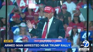 Man arrested near Trump rally in Southern California with loaded firearm, high-capacity magazine