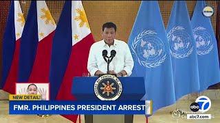 Ex-Philippines President Rodrigo Duterte arrested over drug killings