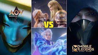 AOV VS MLBB CINEMATIC BATTLE REVAMP HERO MOBILE LEGENDS VS AOV CINEMATIC COMPARISON