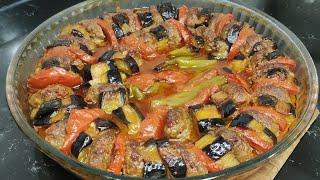 Kebap Lezzetinde ‼️ Köfteli Patlıcan Dizme Tarifi Patlıcanlı Ana Yemek tarifi 