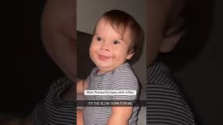Putting funny filters on baby #youtube #baby #funny #kid #happy #lol #cute #love  #hahaha