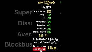 Jr NTR hits and flops?#shorts#maheshbabu#nbk#nba#balakrishna #pavankalyan #tdp#jsp