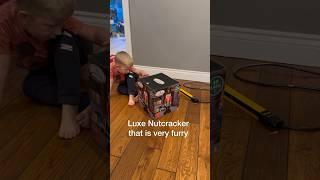 Furry nutcracker! Foster is unboxing it for the 1st time! #inflatables #christmas #unboxing