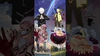 Luffy & Naruto vs Gojo & Sukuna || who is strongest #anime #animeshorts #tiktok #shorts