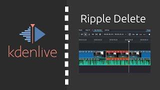 Ripple delete shortcut in Kdenlive