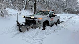 The First Plow of the Season. Boss DXT Stainless Vee Plow