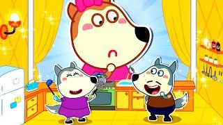 Oh No, Mommy Wolf Become Tiny? | Funny Series About Mommy Wolf Family | Cartoon for Kids