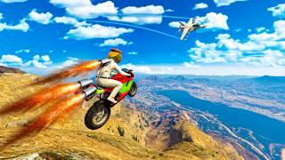 CARRERA VOLANDO EN MOTO!! BUG ACTIVADO! - GTA 5 ONLINE