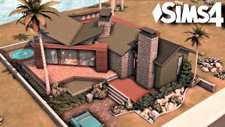 Retro Mid Century Home | No CC | The sims 4 | Stop motion Speed Build