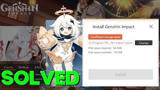 How to Fix Genshin Impact Insufficient Storage Error in Windows Pc or Laptop 2024