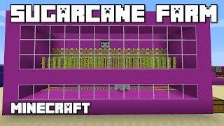 Minecraft 1.15. Fully Automatic Sugar Cane Farm Tutorial.