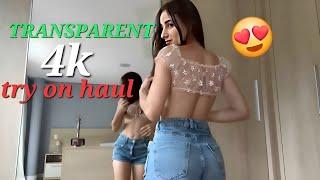 4K Try On Haul See Everything & Transparent Haul Transparent Lingerie See through Try On New Trend..