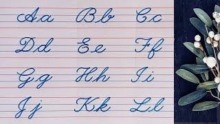 How to write English Capital and small letters in four lines | Cursive handwriting A to Z