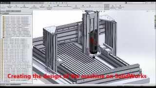 Designing (CAD: SolidWorks) and Assembling (Timelapse) my homemade CNC router part 1