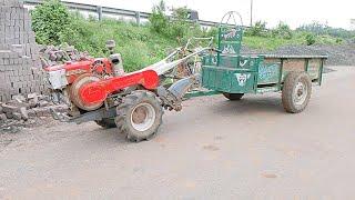 Kamco Power Tiller Trolley Performance On Road || Power Tiller Trolley For Kamco Er90 Power Tiller