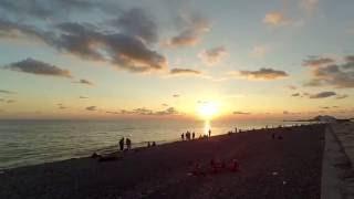 Закат в Адлере. Нижнеимеретинская Бухта. Сентябрь 2016. timelapse