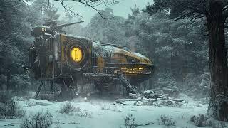 Snowy Post-Apocalyotic Outpost. Sci-Fi Ambiance for Sleep, Study, Relaxation