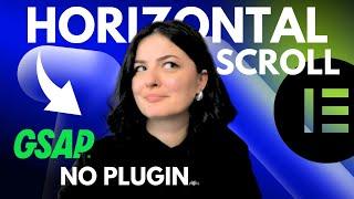 GSAP HORIZONTAL SCROLL WITHOUT PLUGIN - Elementor Wordpress Tutorial Flex Container