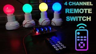 How To Make 4 Channel IR Remote Relay Switch With ATTINY85