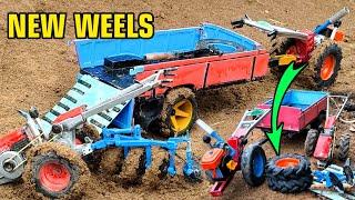 RC Tractor Gets New Tires To Plows The Wet Field After Rain!️