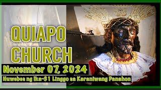 Quiapo Church Live Mass Today Thursday November 07, 2024