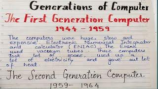 Generation of Computer | 1st Generation to 5th generation | All computer generation with years