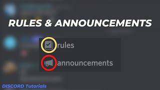 Announcement & RULES Channel Tutorial! (Discord)