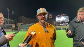 Tennessee HC Tony Vitello Reacts to Illegal Bat, Series Opening Win Over Vanderbilt