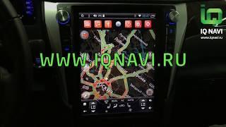 Установка магнитолы с вертикальным экраном IQ NAVI для Тойота Камри V55 (2014+) 12,1" TESLA STYLE