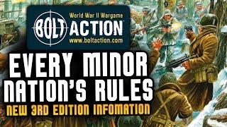 Every Minor Nation's Rules - Bolt Action 3rd Edition!