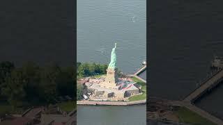 Lady Liberty from above Sky’s the limit#StatueOfLiberty#SkyView#NYCViews#TravelShorts#fun#travel