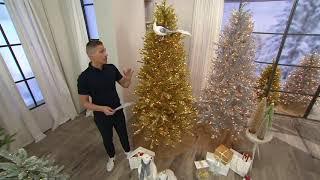 Martha Stewart Pre-Lit Designer Tinsel Tree on QVC