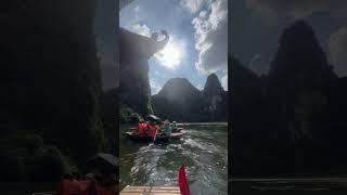 Boat ride through the caves in Ninh Binh, Vietnam #scenic #vietnamtravel #trippin #waterbaby