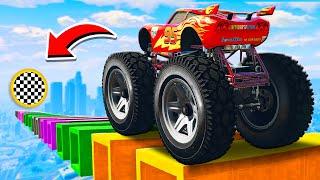 CAN MONSTER TRUCK LIGHTNING MCQUEEN CROSS A BROKEN ROAD IN GTA 5? EXPERIMENT IN GTA 5!