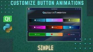 Python Building and animating buttons and icons | QPushButtons Iconify | PyQt PySide | Modern UI