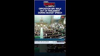 Union Budget 2025 | Opposition MPs Walk Out Of Parliament As FM Sitharaman Begins Her Budget Speech