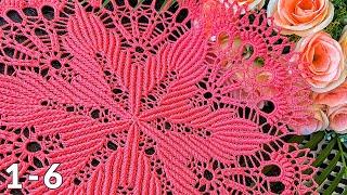 Crochet doily, Teresa, 1-6