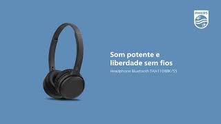 HEADPHONE TAH1108BK/55 - Som potente e liberdade sem fios