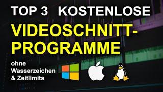 Die 3 besten KOSTENLOSEN Videoschnittprogramme