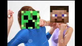 When you fight a creeper for the first time 