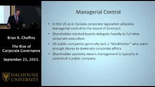 The Rise of Corporate Governance