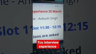 Tcs interview experience