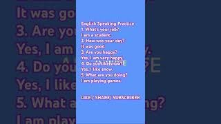 English Tips # English Speaking Practice 